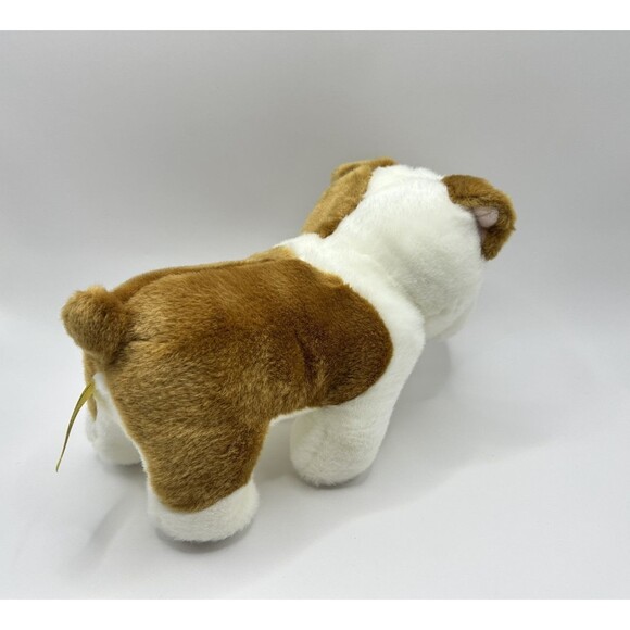 Miyoni by Aurora Realistic Bulldog 8.5" Plush Pup White Brown Dog Stuffed Animal - Picture 8 of 14